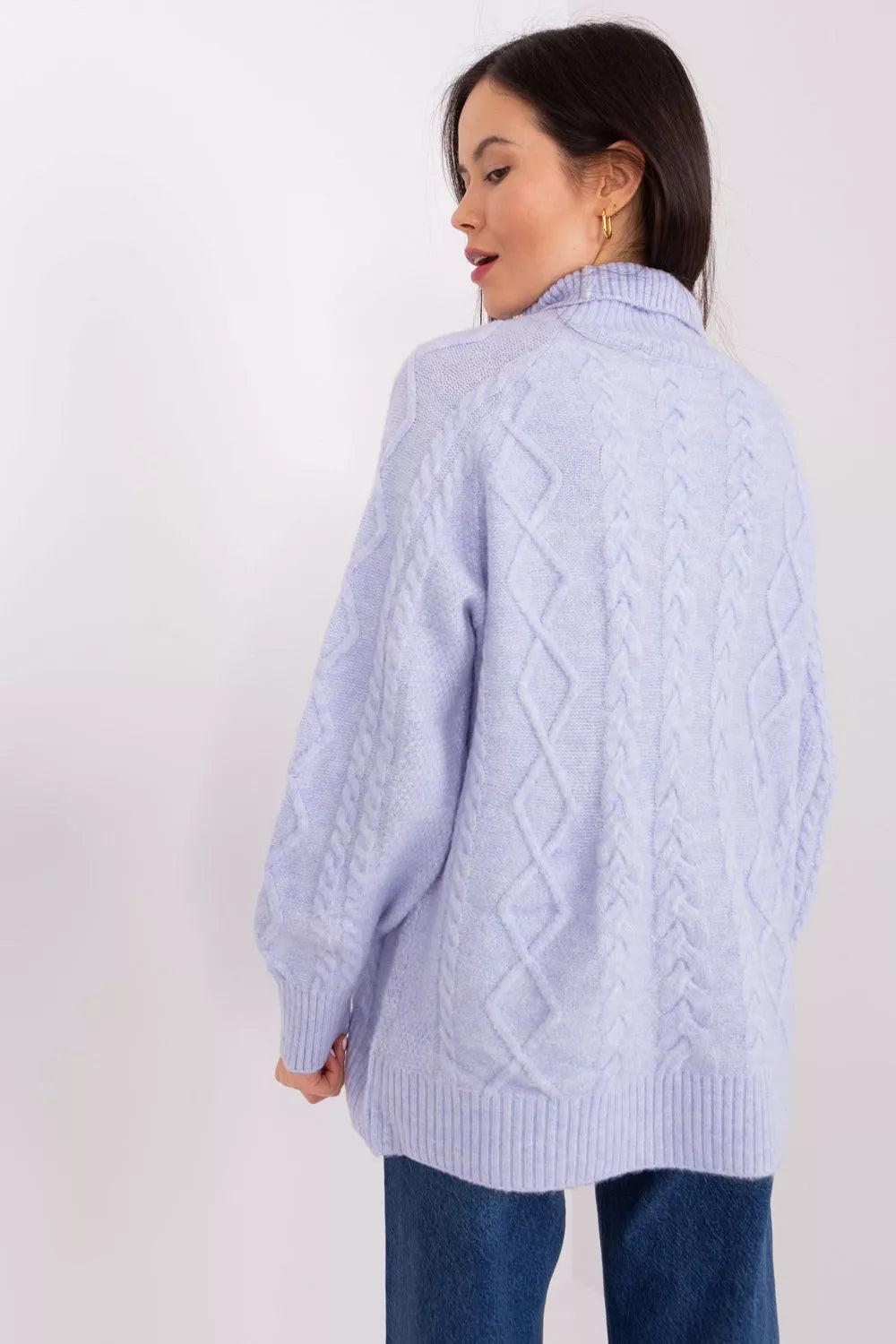 Polo marškinėliai aukštu kaklu, modelis 189224 AT