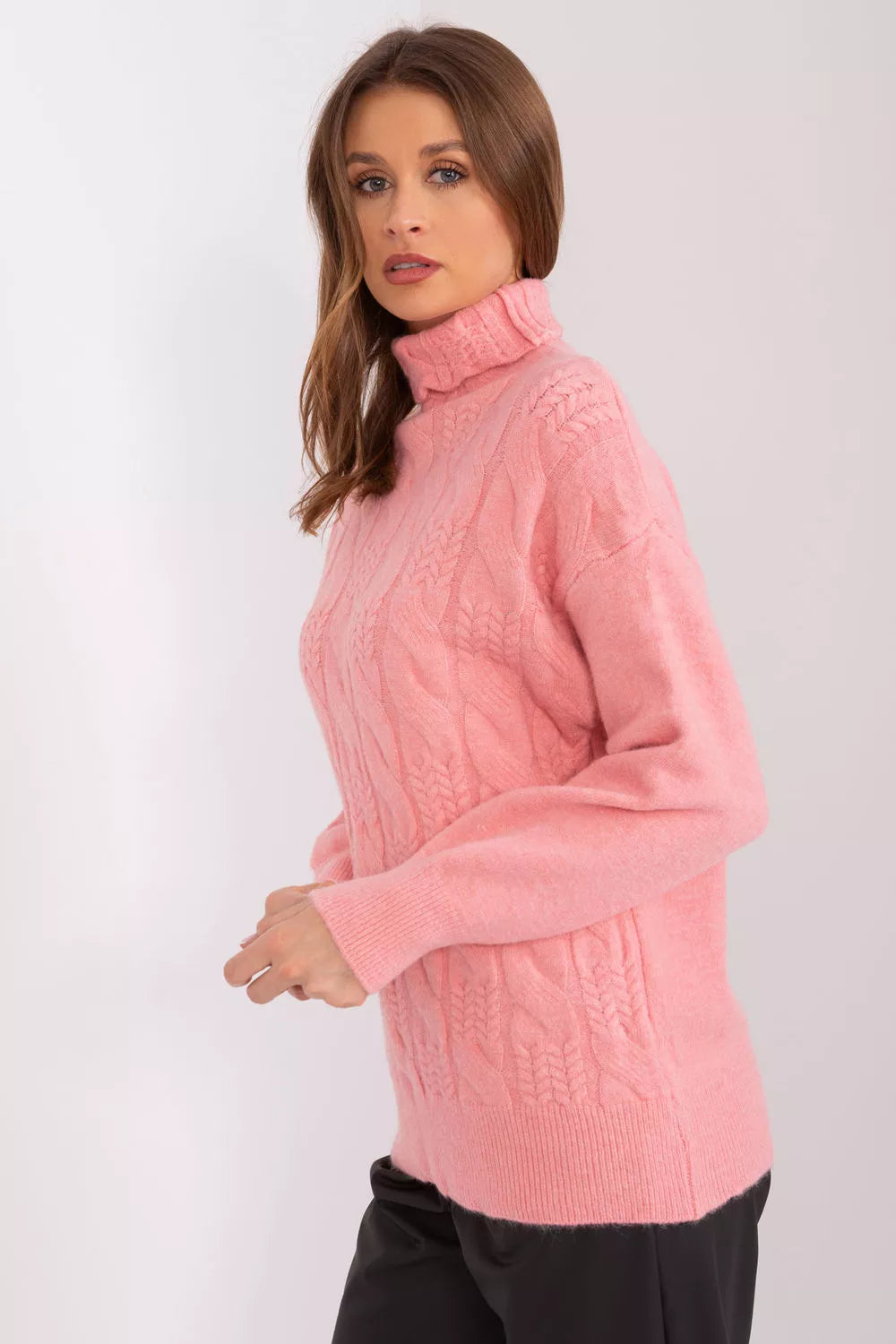 Polo tipo marškinėliai aukštu kaklu, modelis 189886 AT