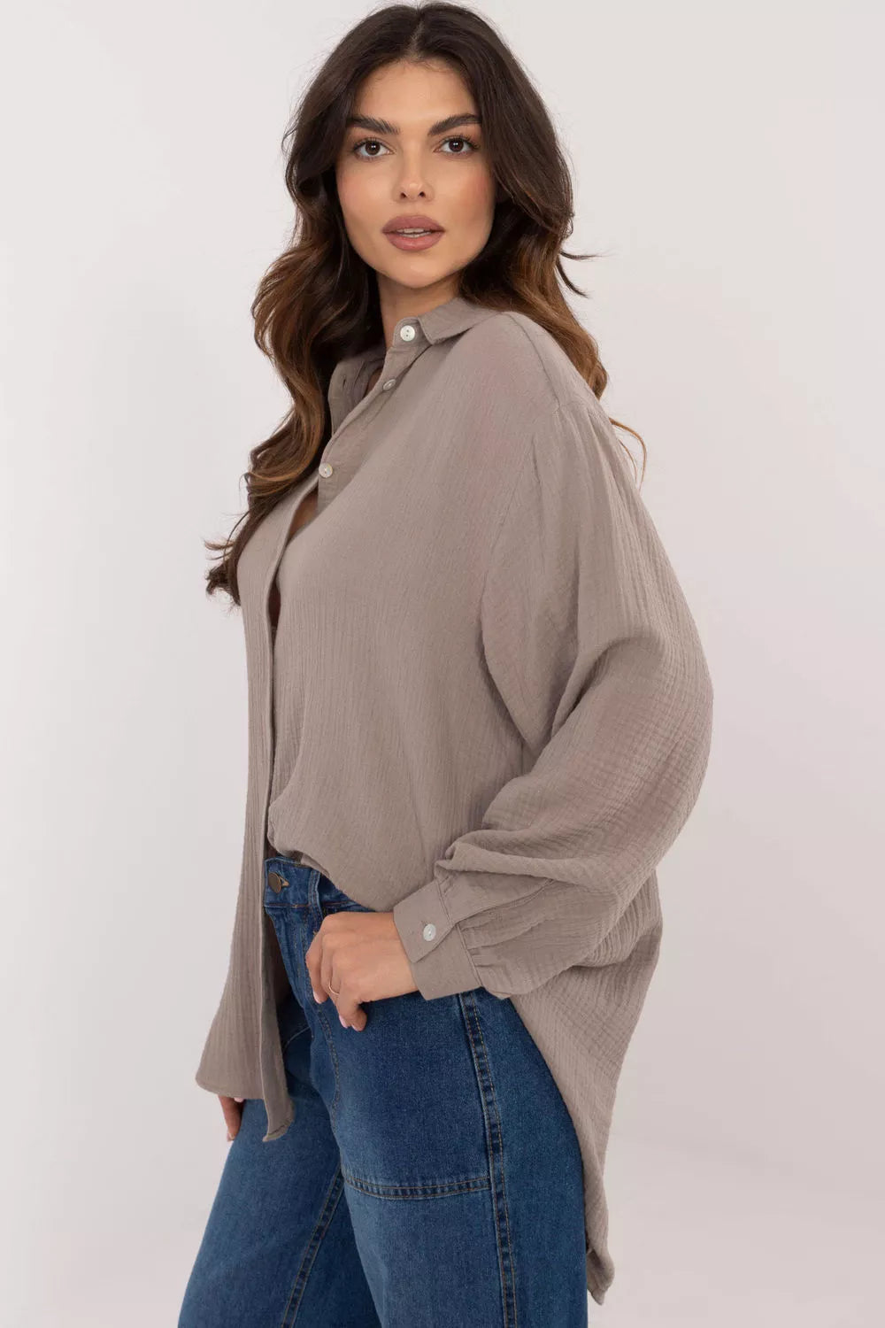 Marškiniai ilgomis rankovėmis, modelis 202947, Sublevel