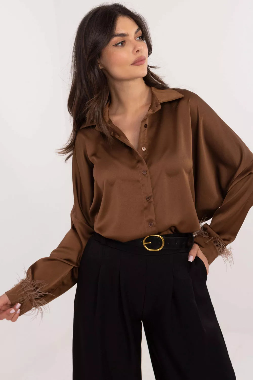 Marškiniai ilgomis rankovėmis, modelis 203104, Italy Moda