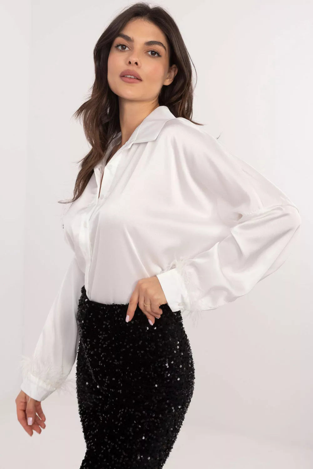 Marškiniai ilgomis rankovėmis, modelis 203107, Italy Moda