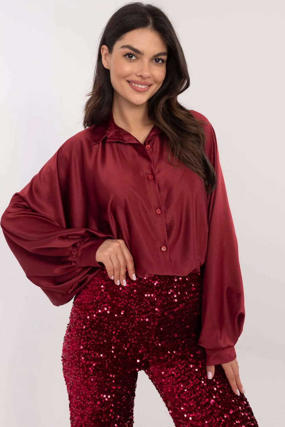 Marškiniai ilgomis rankovėmis modelis 203113 Italy Moda