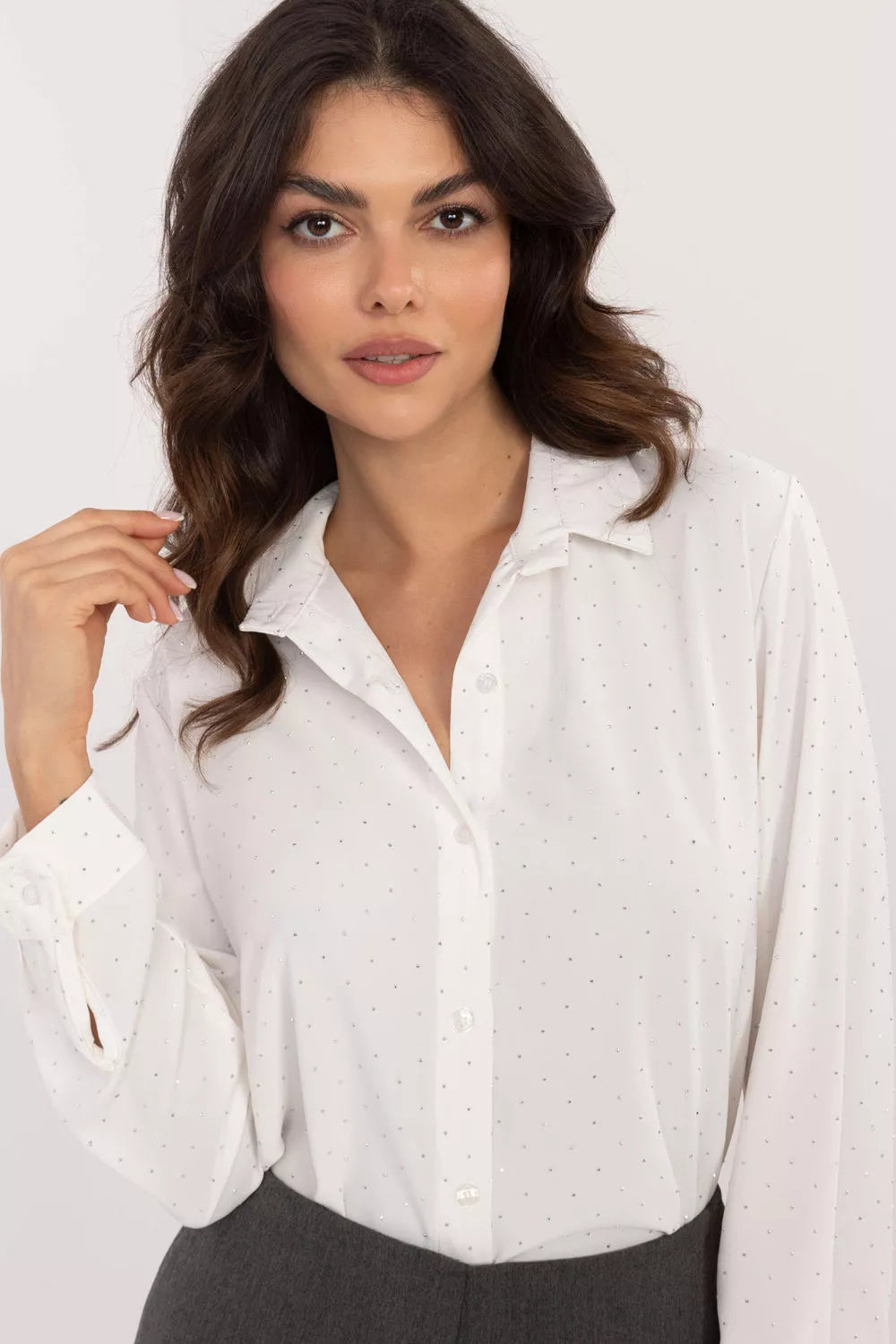 Marškiniai ilgomis rankovėmis, modelis 203311, Italy Moda