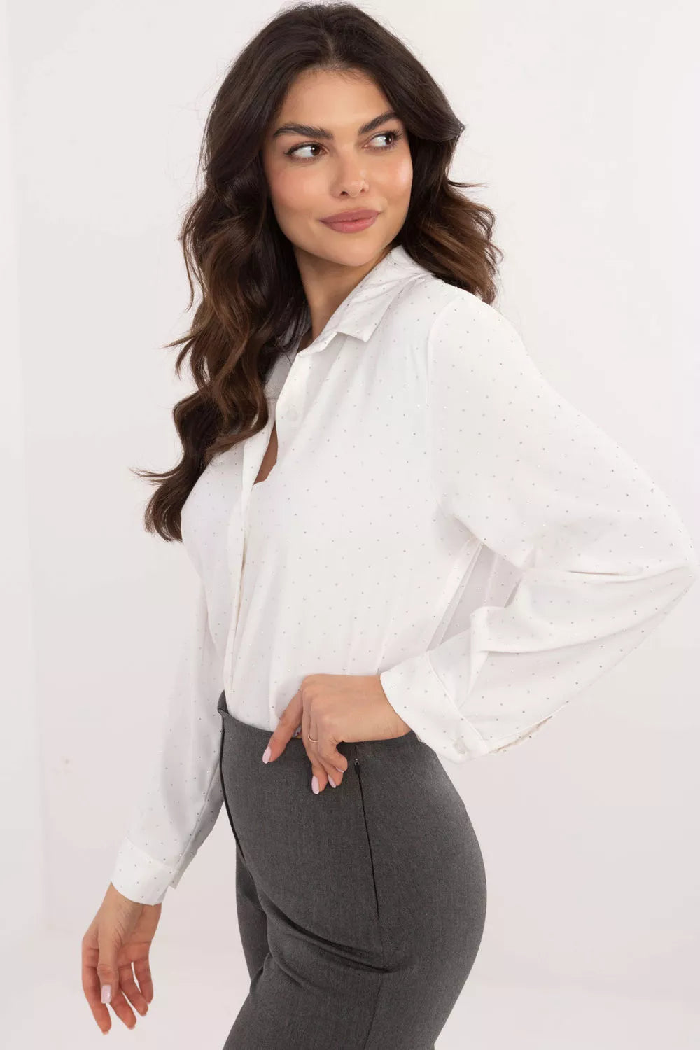 Marškiniai ilgomis rankovėmis, modelis 203311, Italy Moda