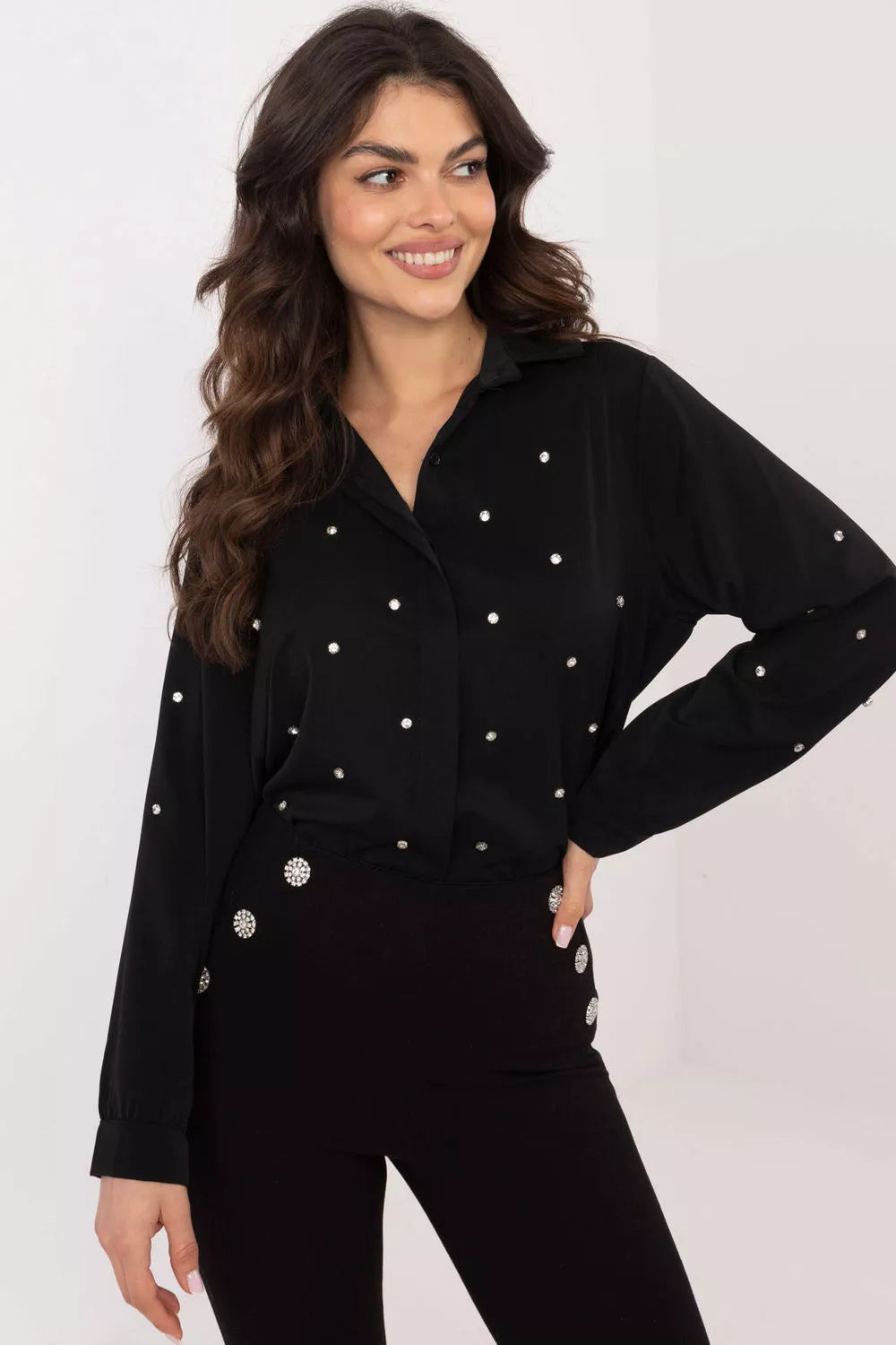 Marškiniai ilgomis rankovėmis, modelis 203328, Italy Moda