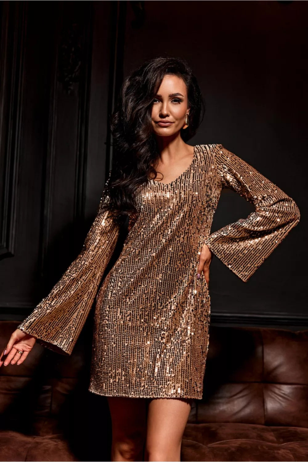 Trumpa suknelė, modelis 203369, Roco Fashion