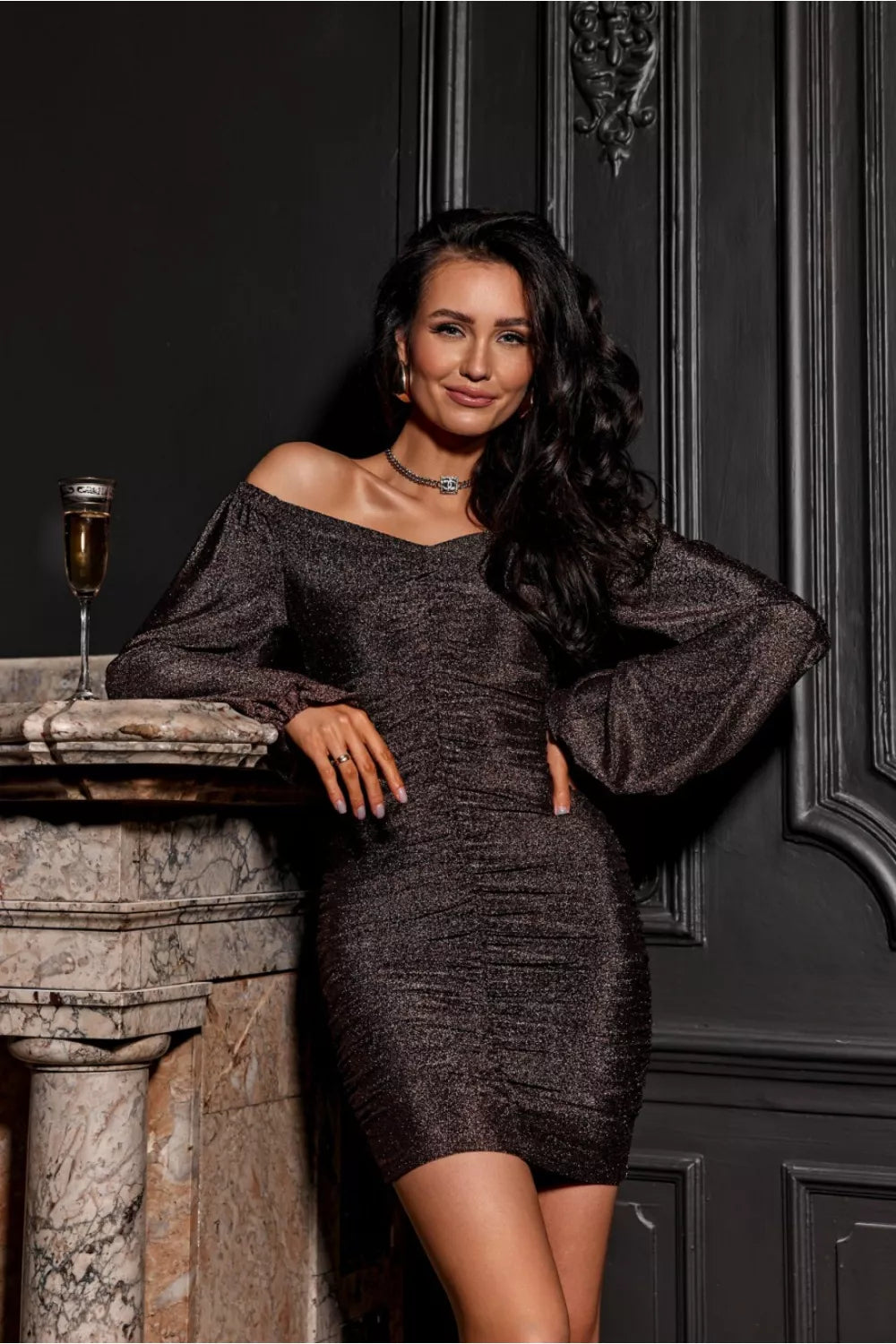 Trumpa suknelė, modelis 203375, Roco Fashion