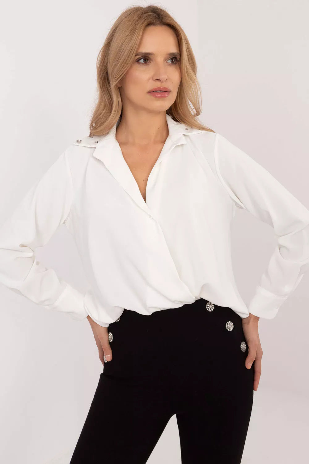 Marškinėliai ilgomis rankovėmis, modelis 203401, Italy Moda