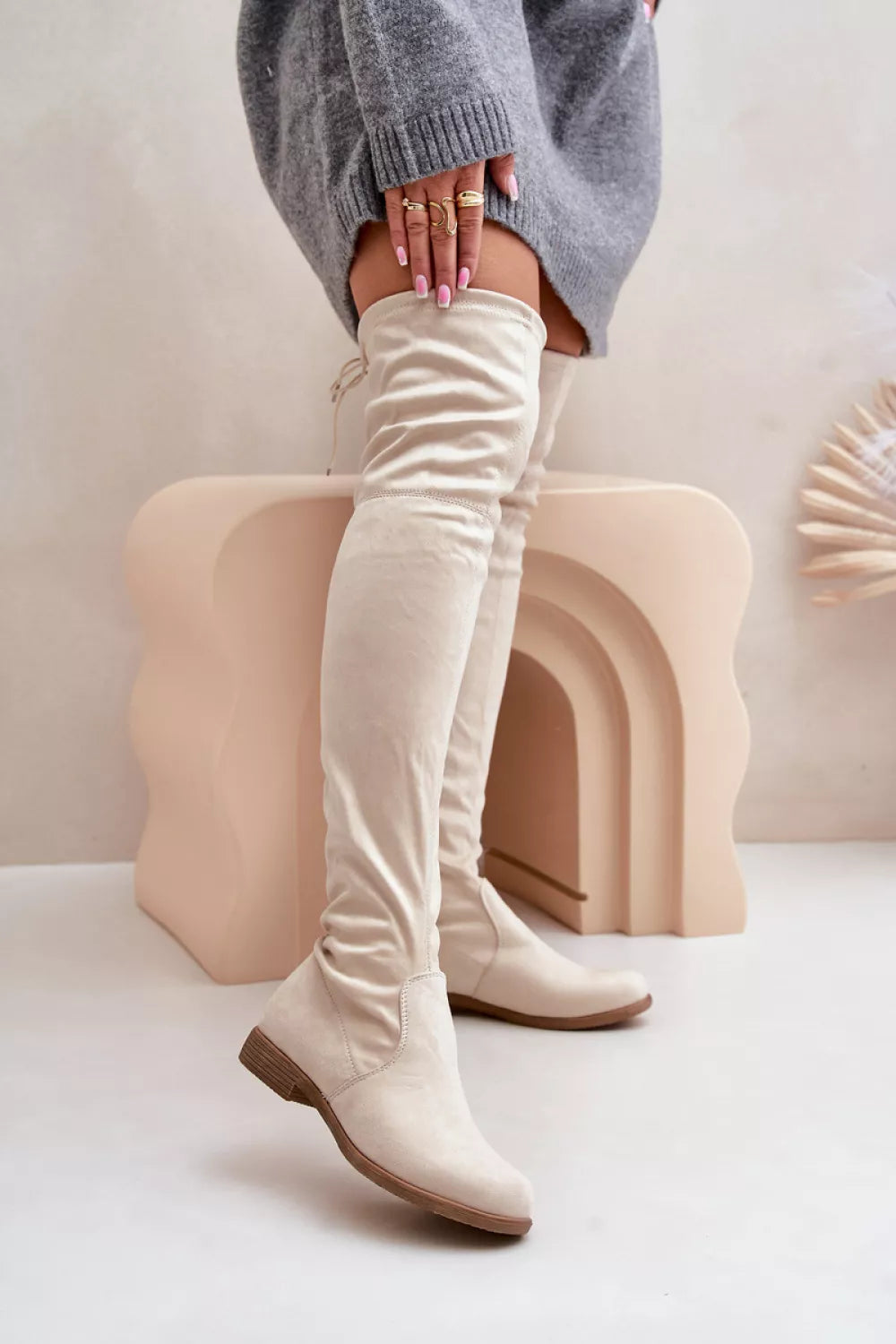 Aukštakulniai batai iki šlaunų, modelis 203525 Step in style