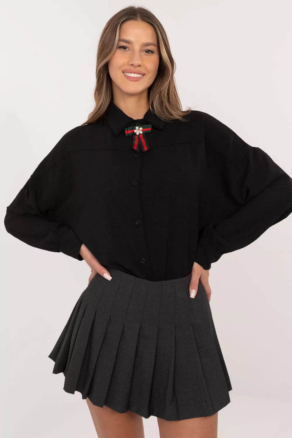 Marškiniai ilgomis rankovėmis, modelis 203730, Italy Moda