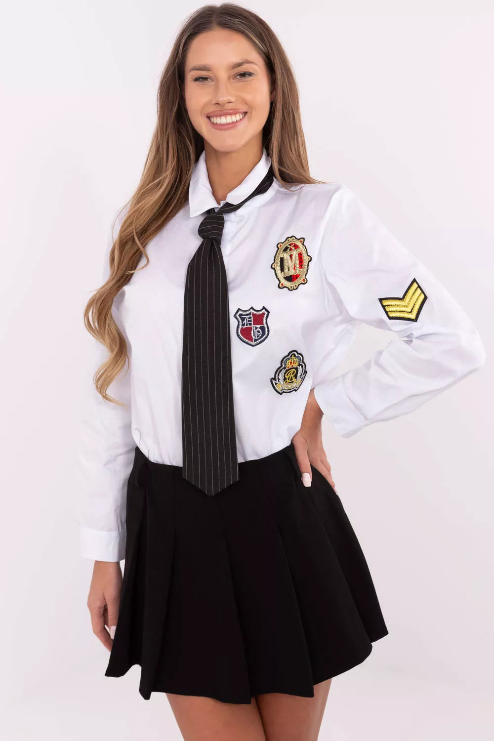 Marškiniai ilgomis rankovėmis, modelis 203948, Italy Moda