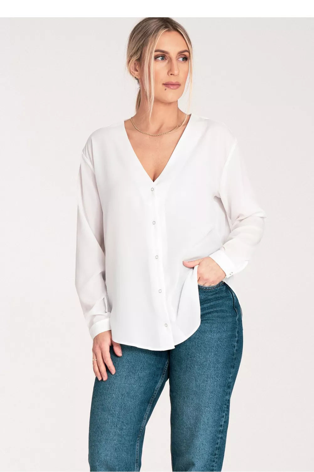 Marškiniai ilgomis rankovėmis, modelis 204326, Figl
