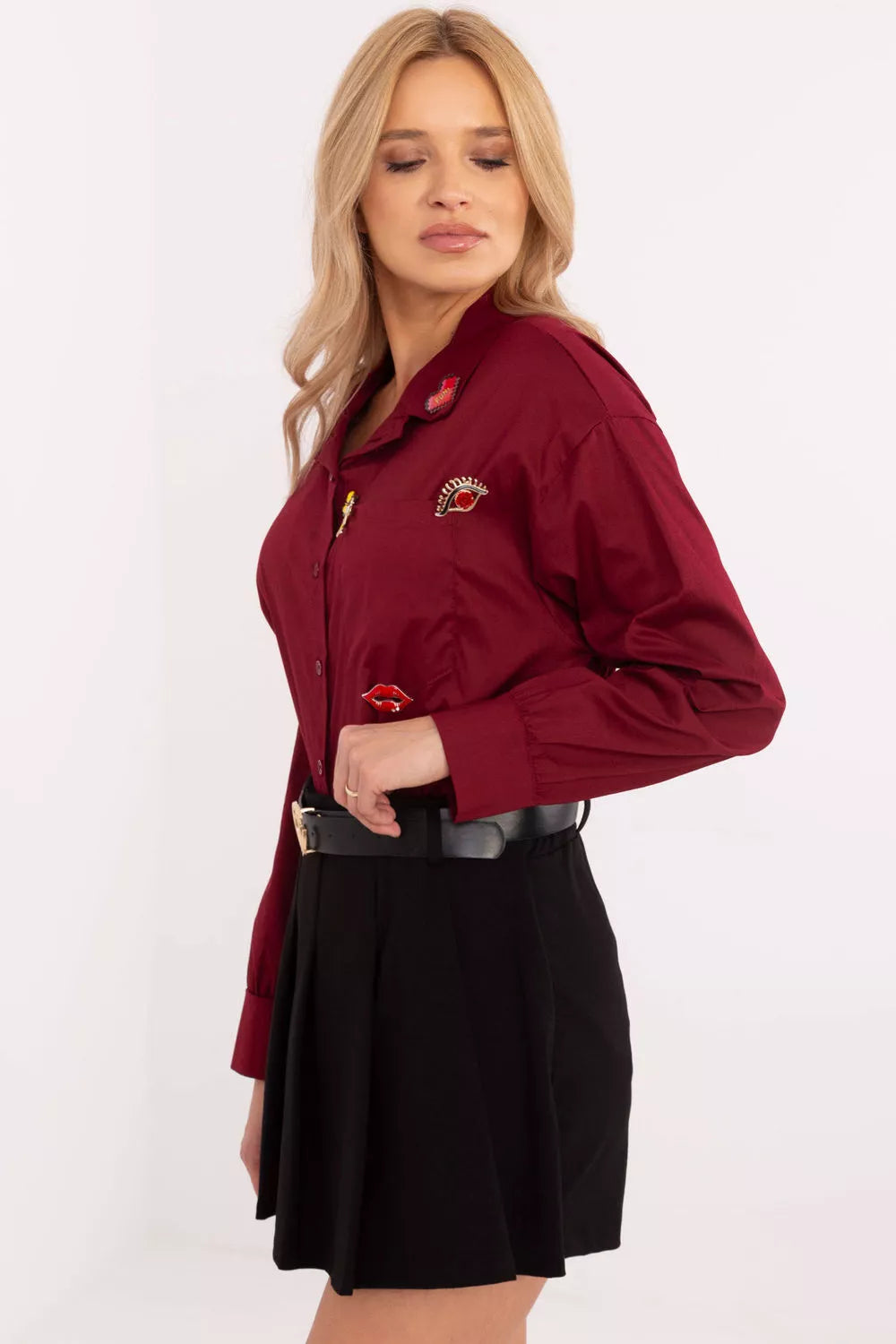 Marškiniai ilgomis rankovėmis, modelis 204357, Italy Moda