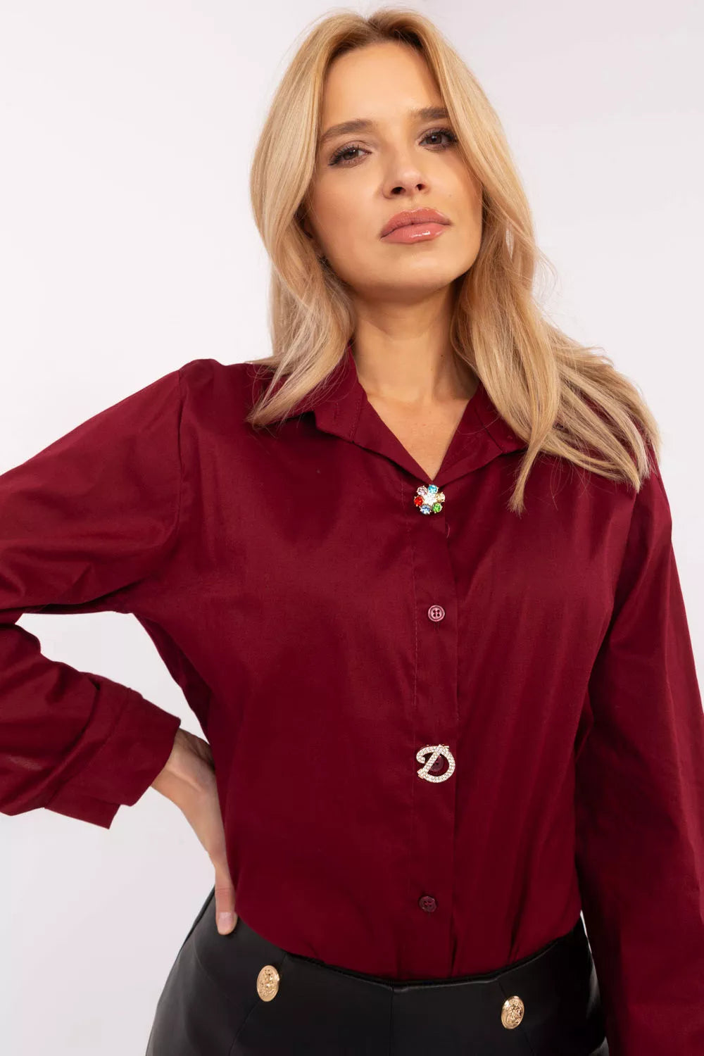 Marškinėliai ilgomis rankovėmis, modelis 204380, Italy Moda