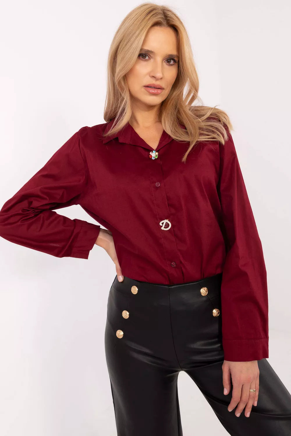 Marškinėliai ilgomis rankovėmis, modelis 204380, Italy Moda