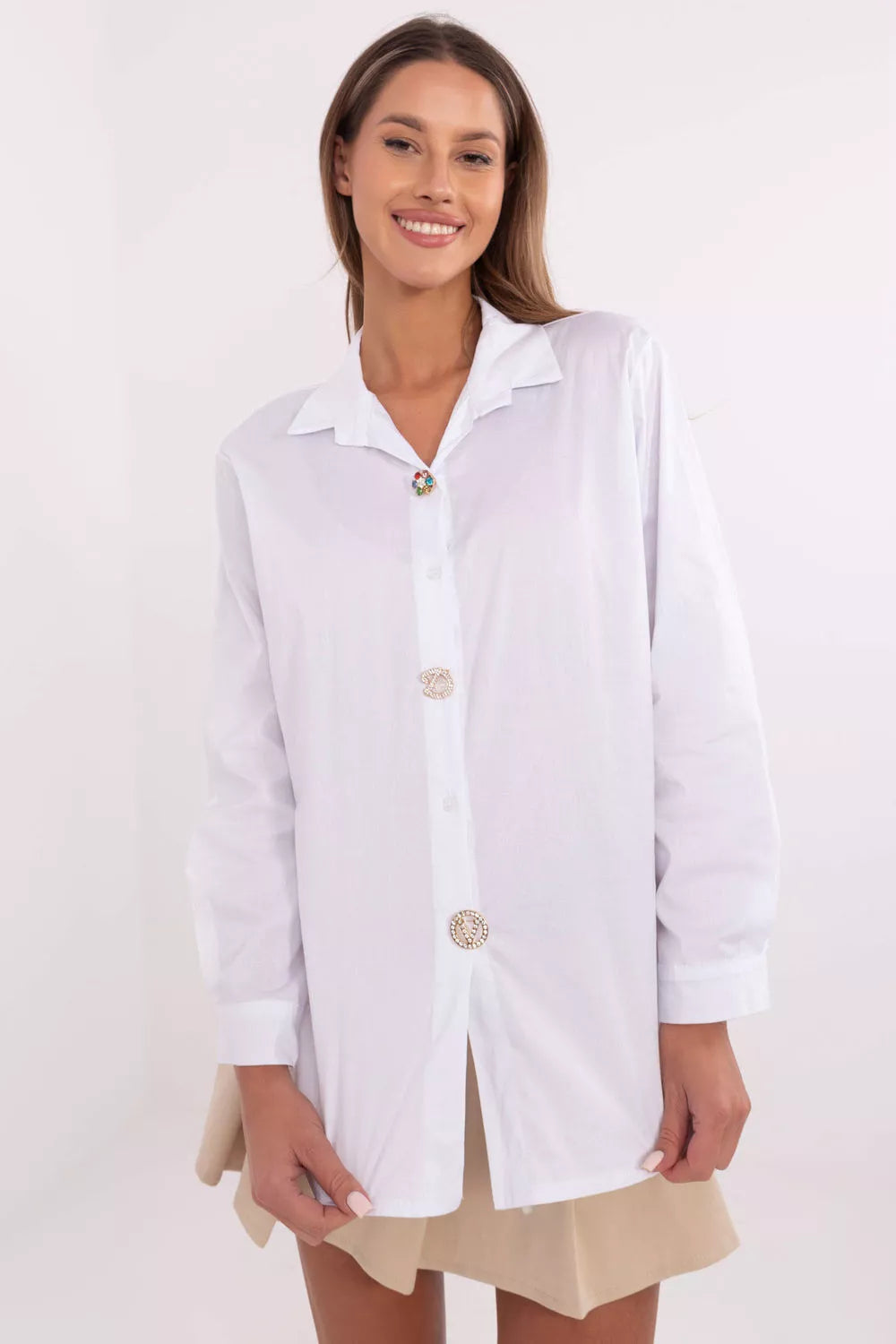Marškiniai ilgomis rankovėmis, modelis 204395, Italy Moda