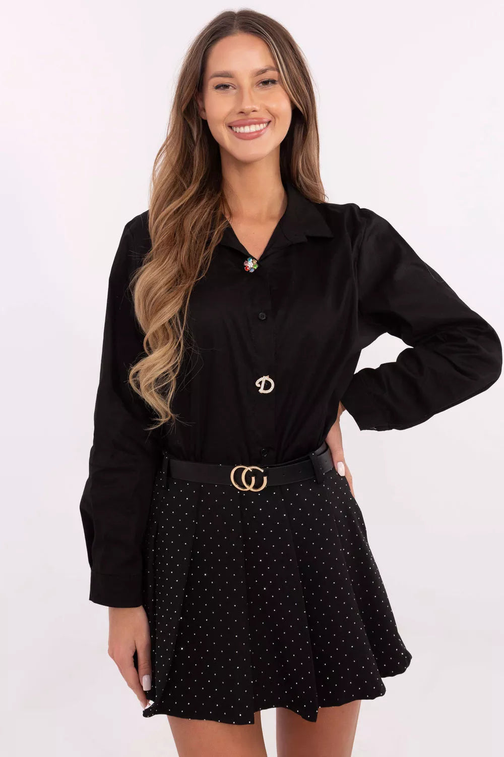 Marškiniai ilgomis rankovėmis, modelis 204396, Italy Moda