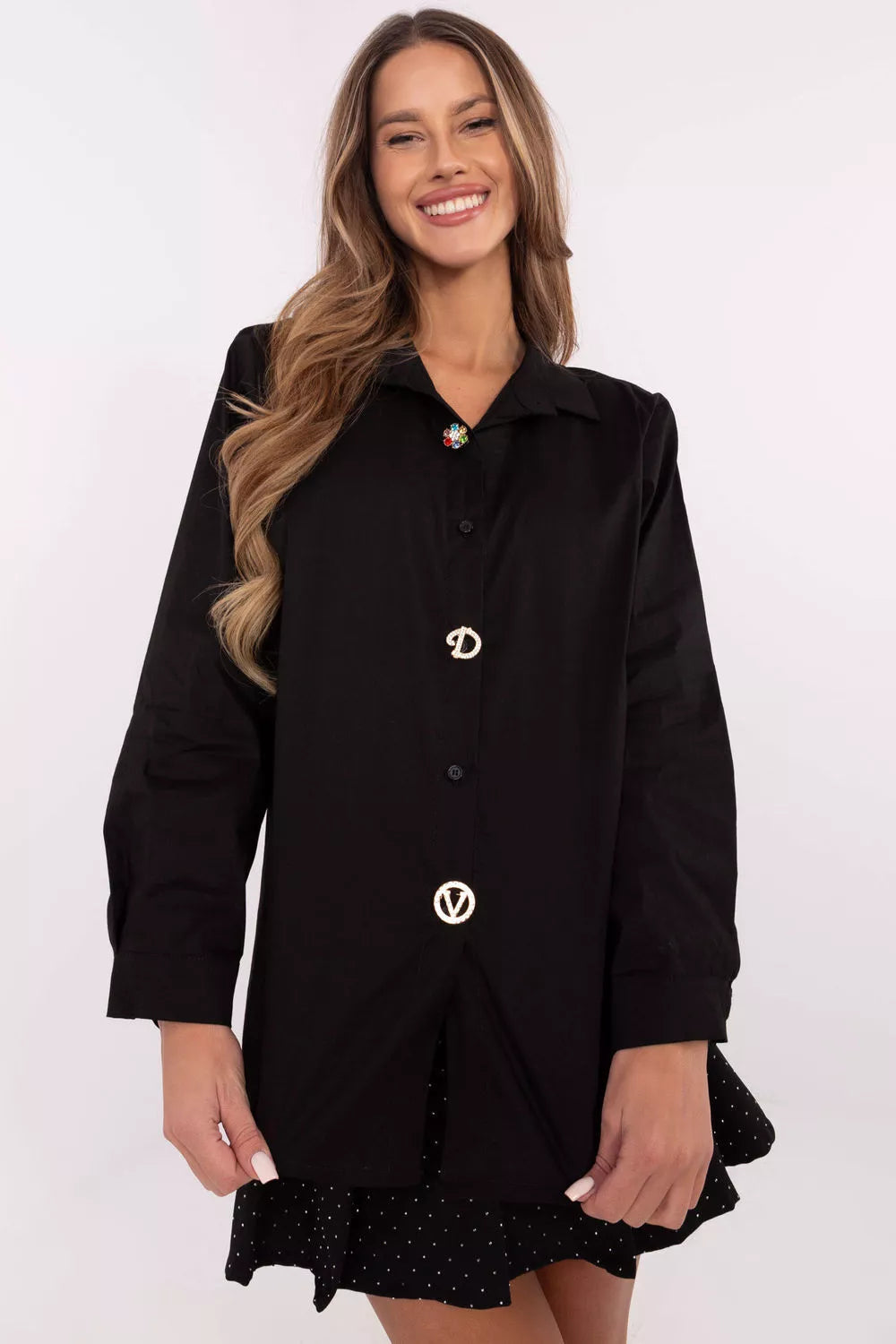 Marškiniai ilgomis rankovėmis, modelis 204396, Italy Moda