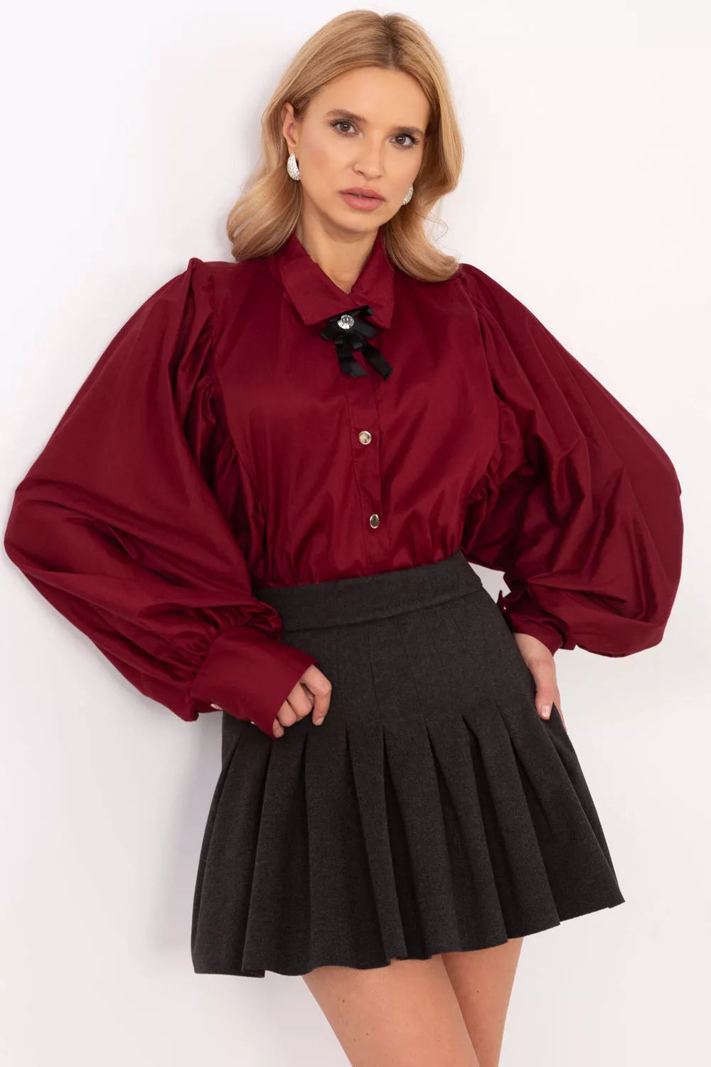Marškiniai ilgomis rankovėmis, modelis 204973, Italy Moda