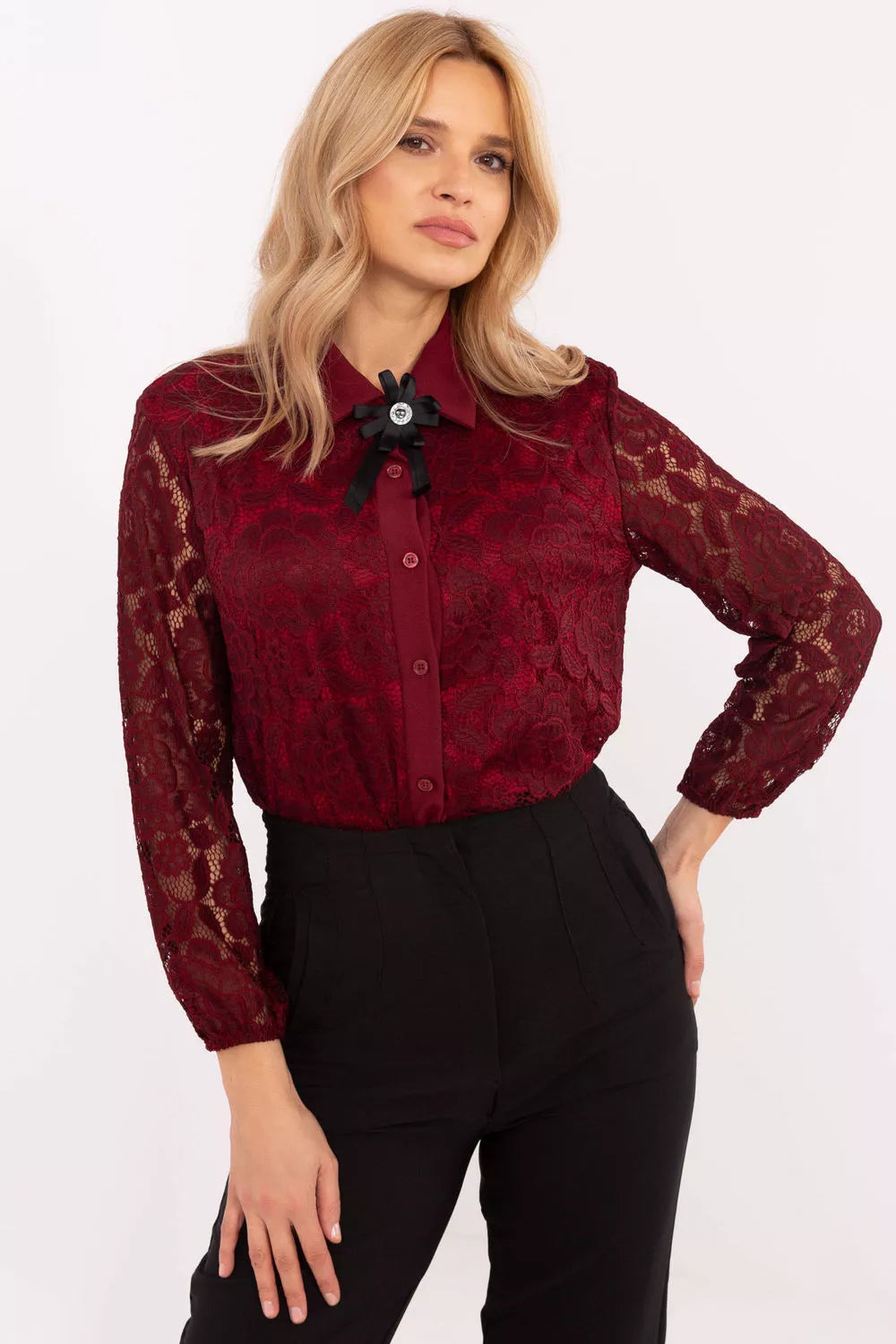 Marškiniai ilgomis rankovėmis, modelis 204980, Italy Moda