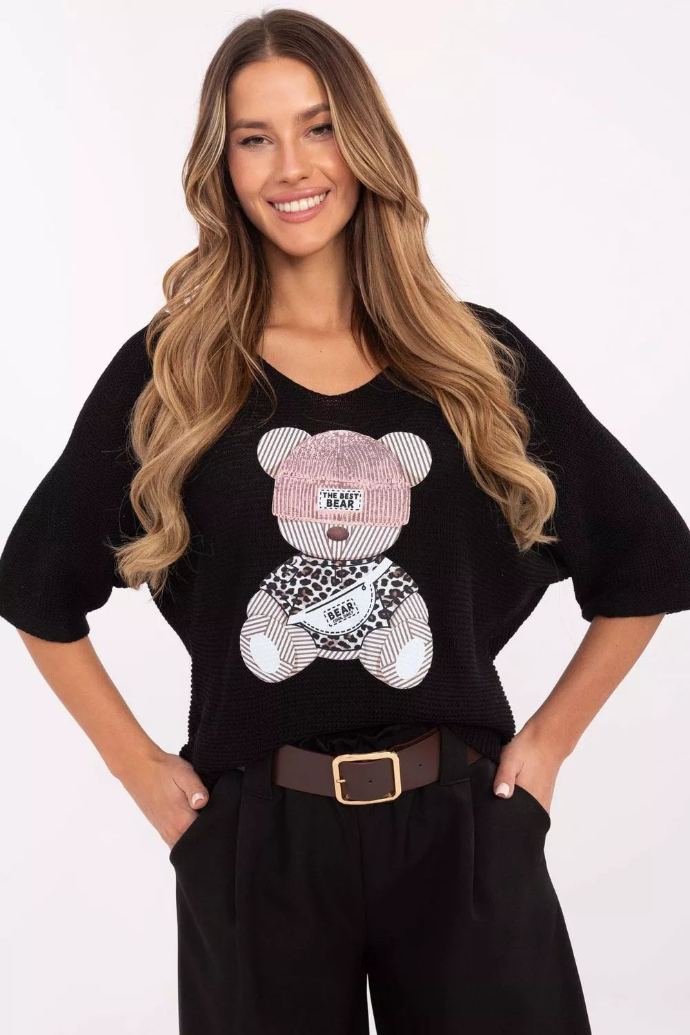 Palaidinė trumpomis rankovėmis, modelis 206703, Italy Moda