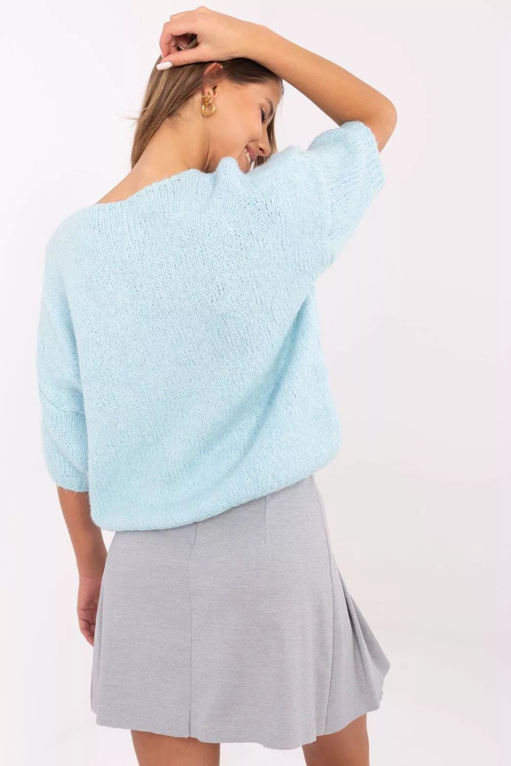 Trumpas rankoves megztinis, modelis 206716, Italy Moda