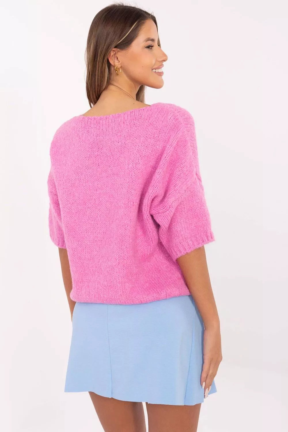 Trumpas rankoves megztinis, modelis 206738, Italy Moda