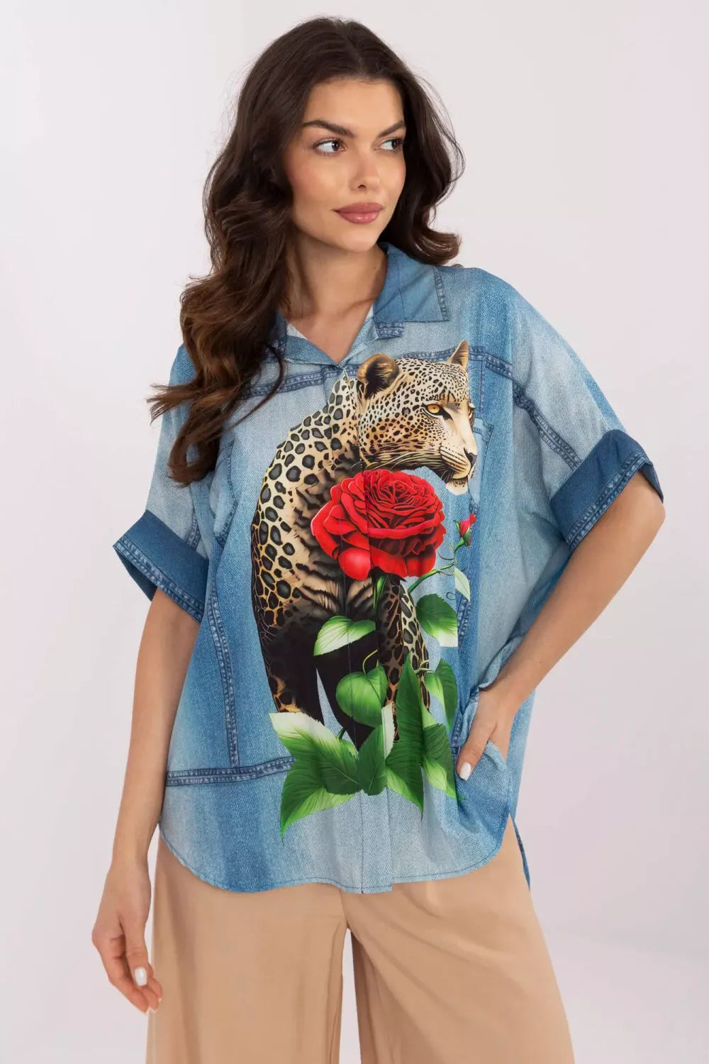 Marškiniai ilgomis rankovėmis, modelis 210971, Italy Moda