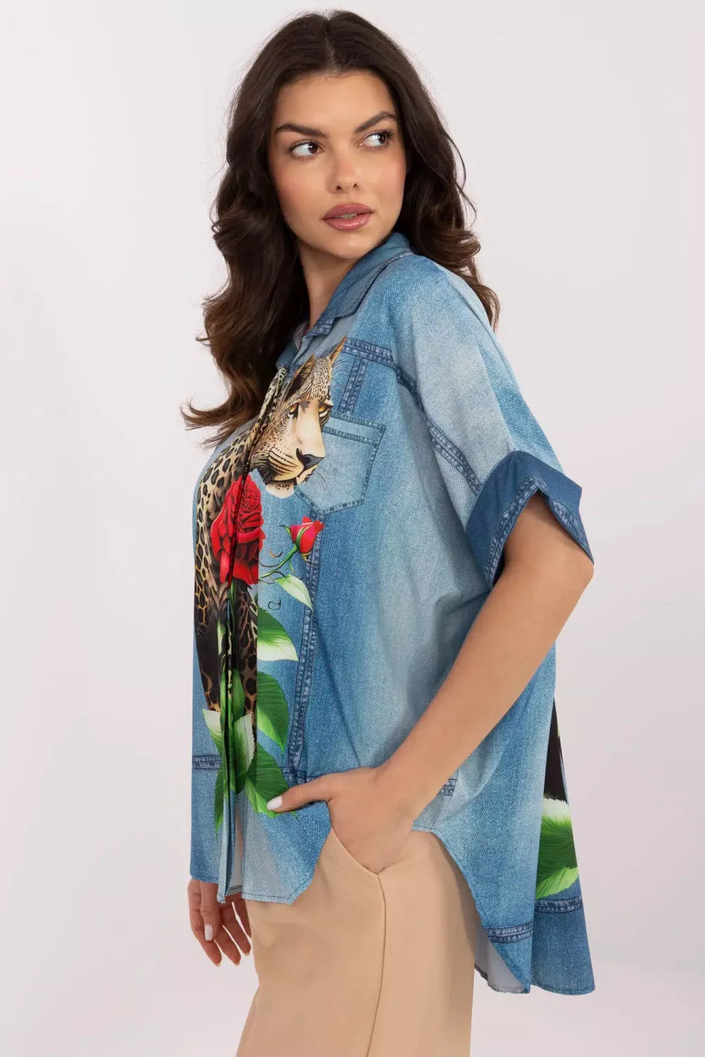 Marškiniai ilgomis rankovėmis, modelis 210971, Italy Moda