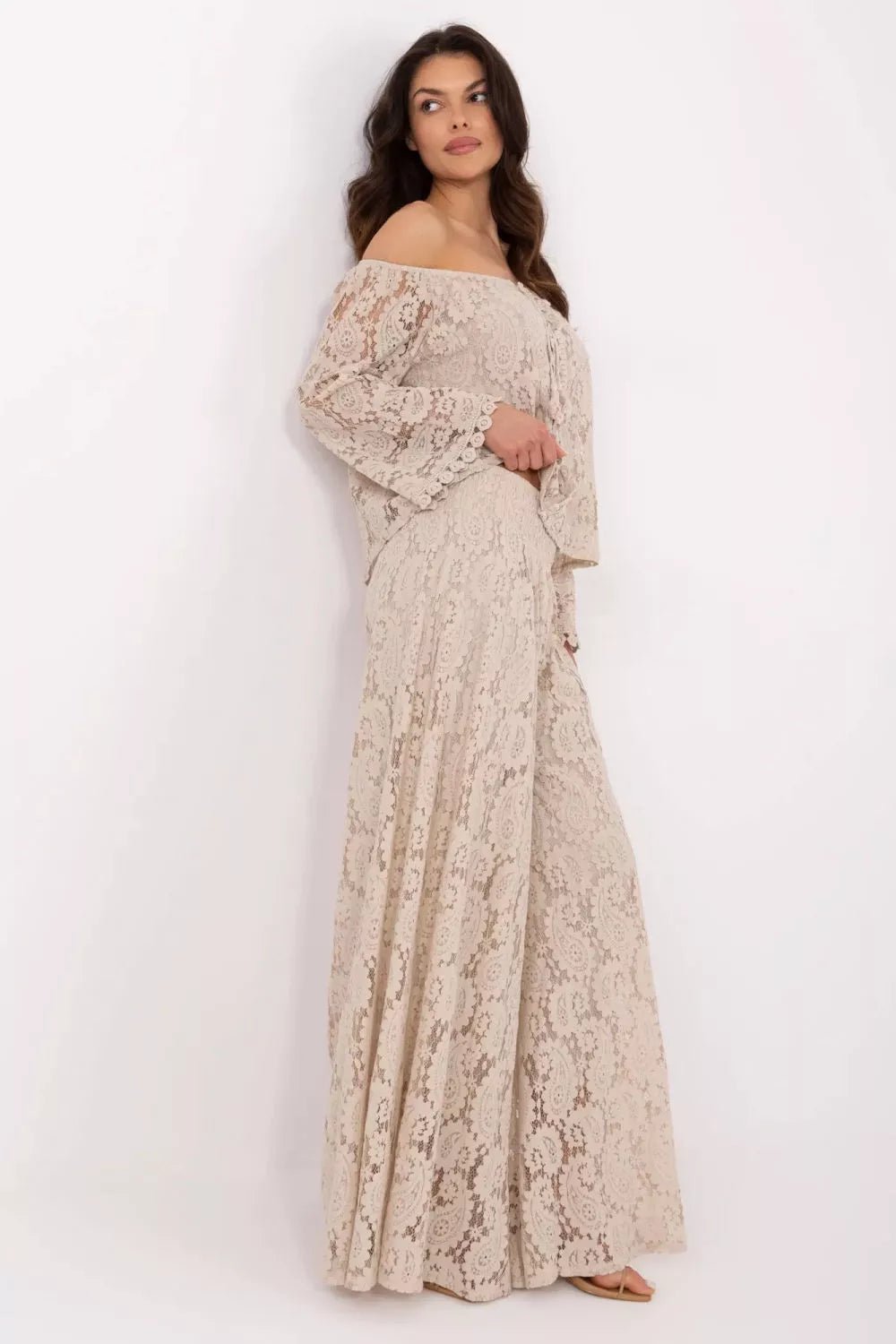 Nėriniu kelnių modelis 211436 Italy Moda