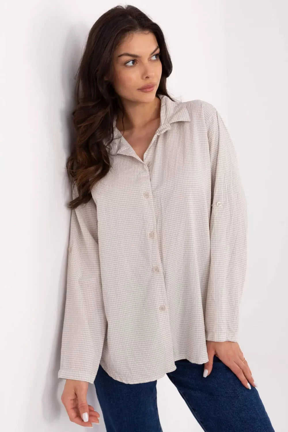 Marškiniai ilgomis rankovėmis, modelis 211444, Italy Moda