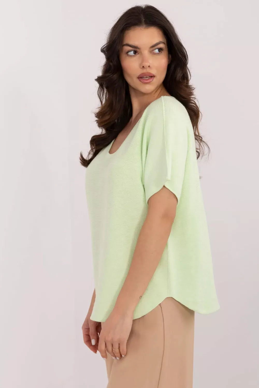 Trumpas rankoves megztinis, modelis 211456, Italy Moda