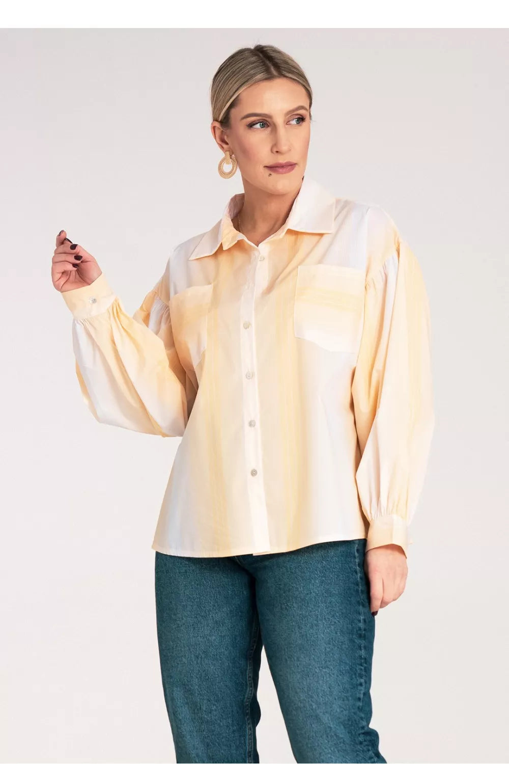 Marškiniai ilgomis rankovėmis, modelis 214921, Figl
