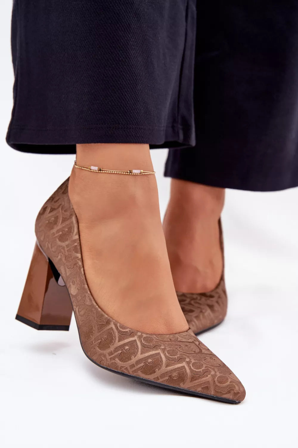 Bateliai su blokinio kulno modelis 216309 Step in style