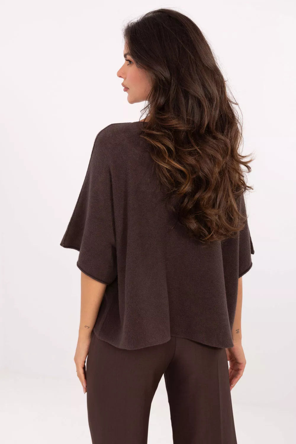 Megztinis trumpomis rankovėmis, modelis 216679 Italy Moda