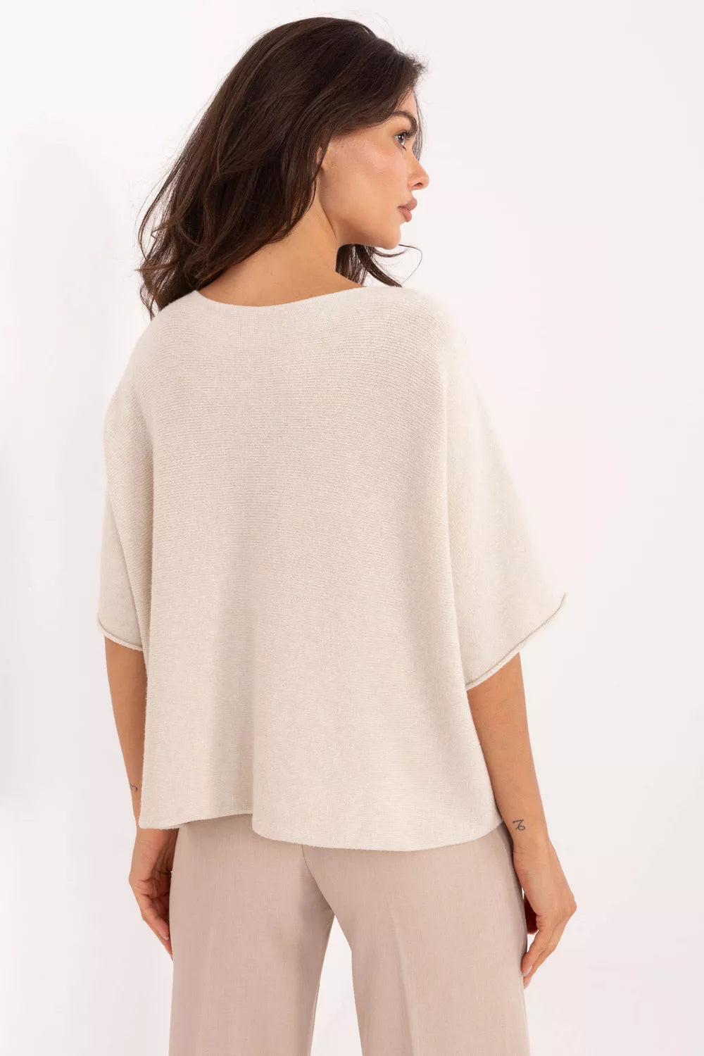 Megztinis trumpomis rankovėmis, modelis 216682 Italy Moda