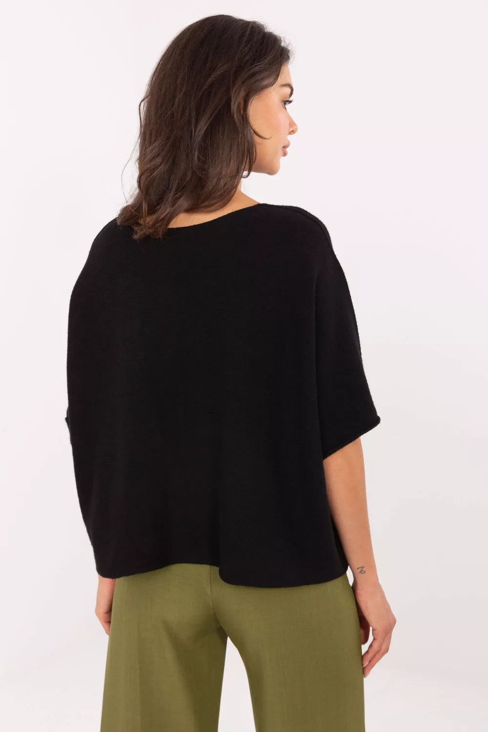Megztinis trumpomis rankovėmis, modelis 216684, Italy Moda