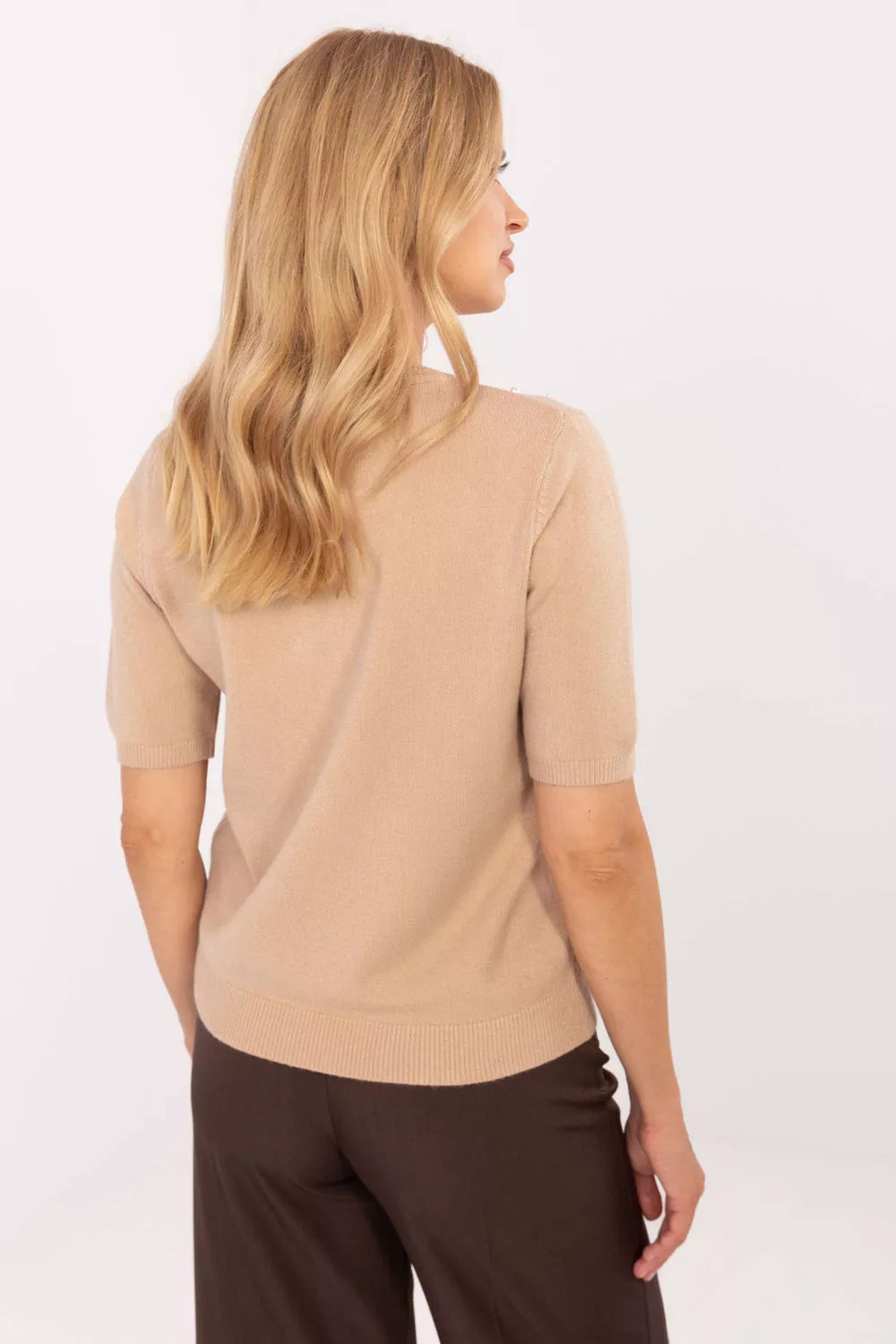 Megztinis trumpomis rankovėmis, modelis 216756, gamyklinė kaina.