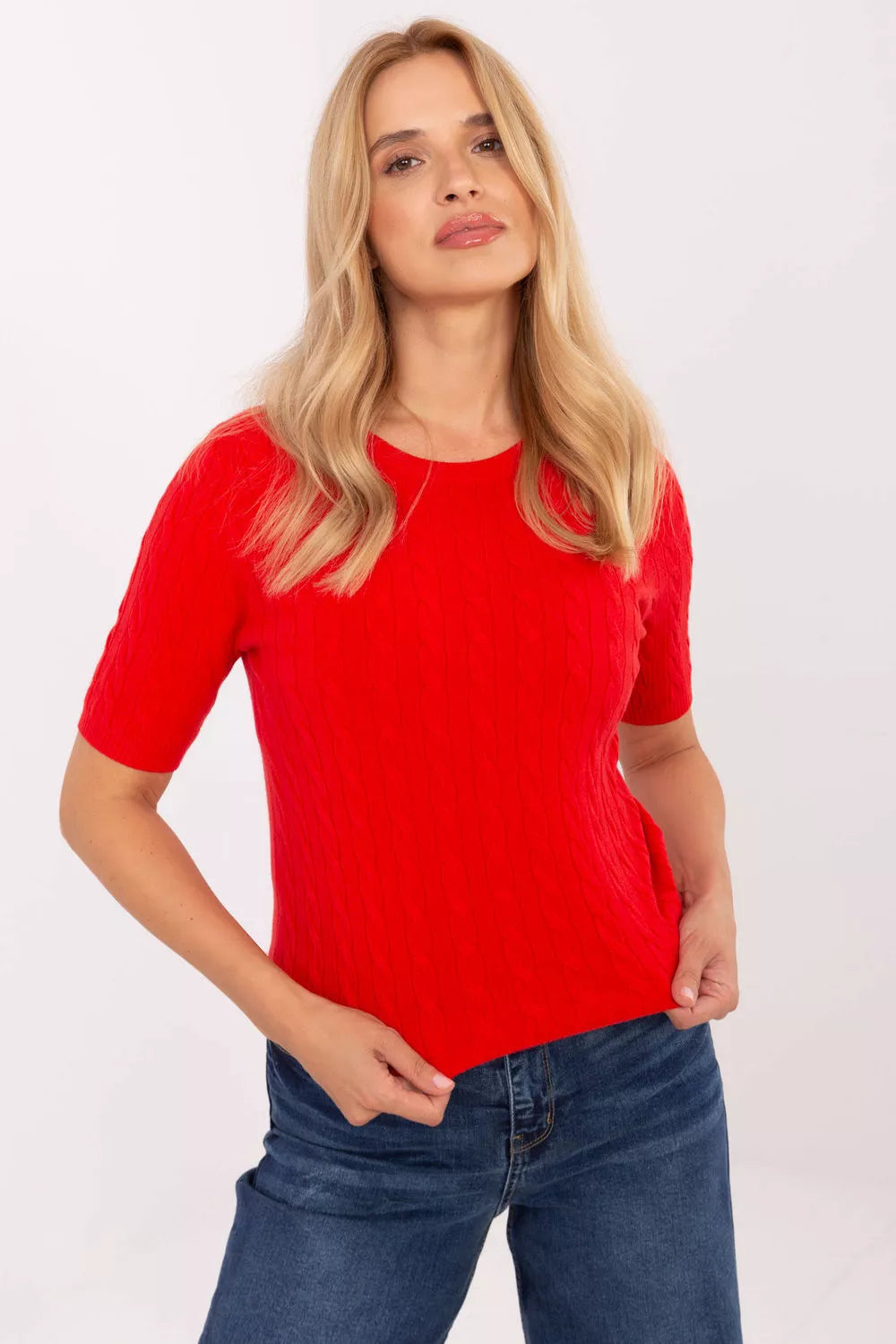 Megztinis trumpomis rankovėmis, modelis 216758, gamyklinė kaina