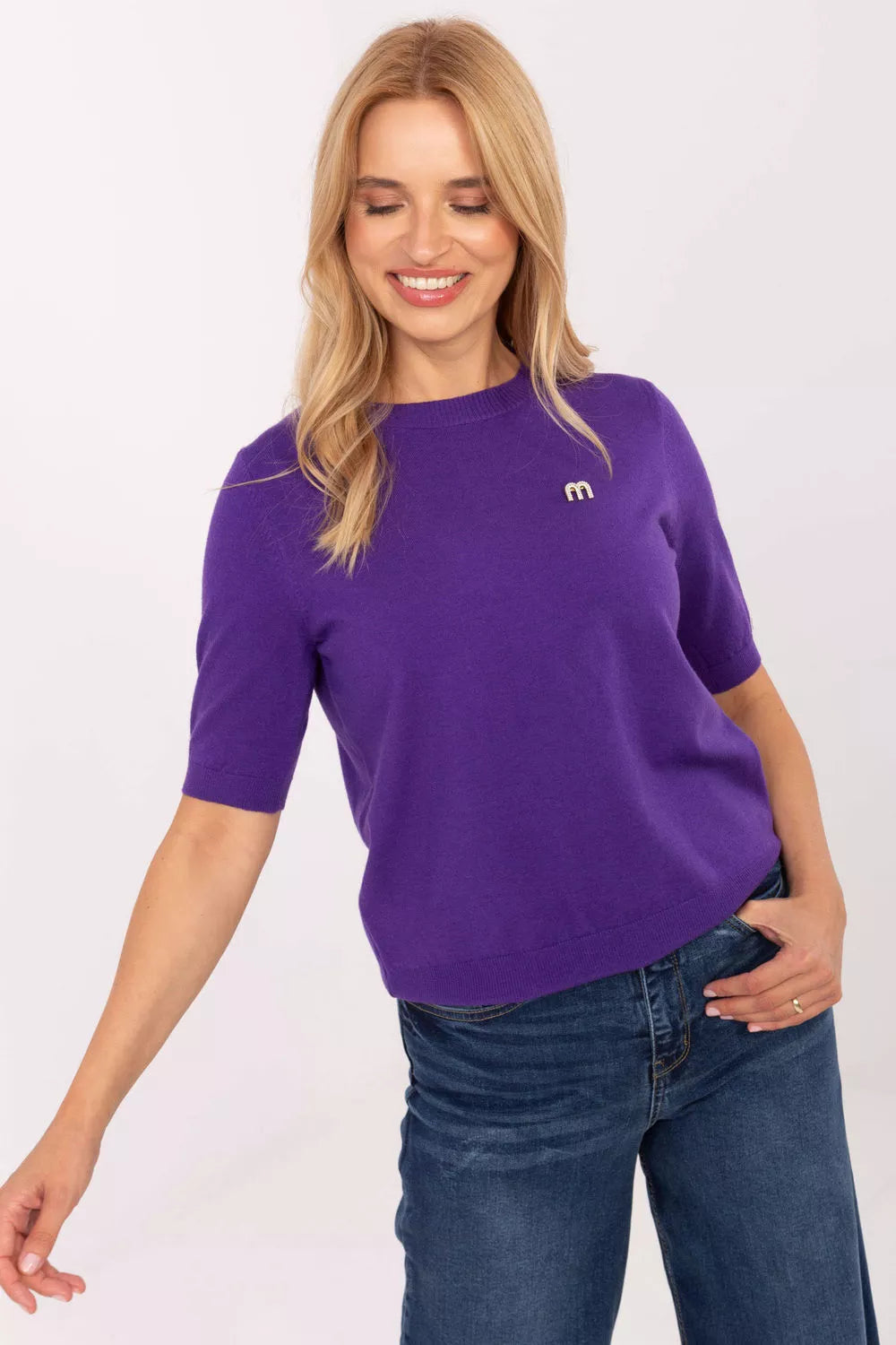 Megztinis trumpomis rankovėmis, modelis 216851, gamyklinė kaina