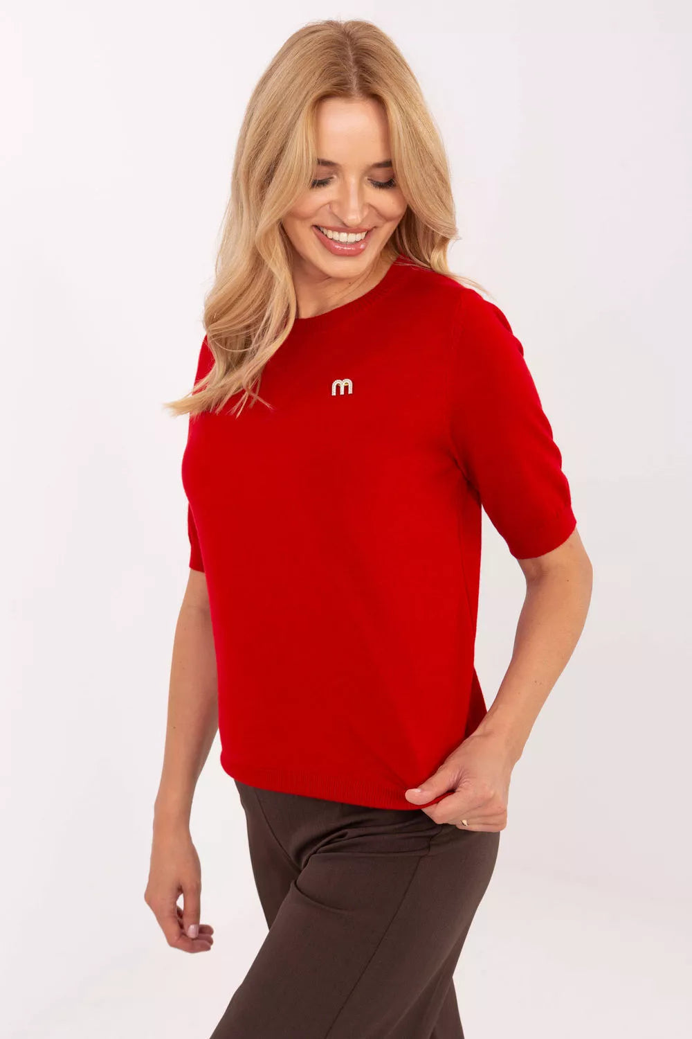 Megztinis trumpomis rankovėmis, modelis 216858, gamyklinė kaina