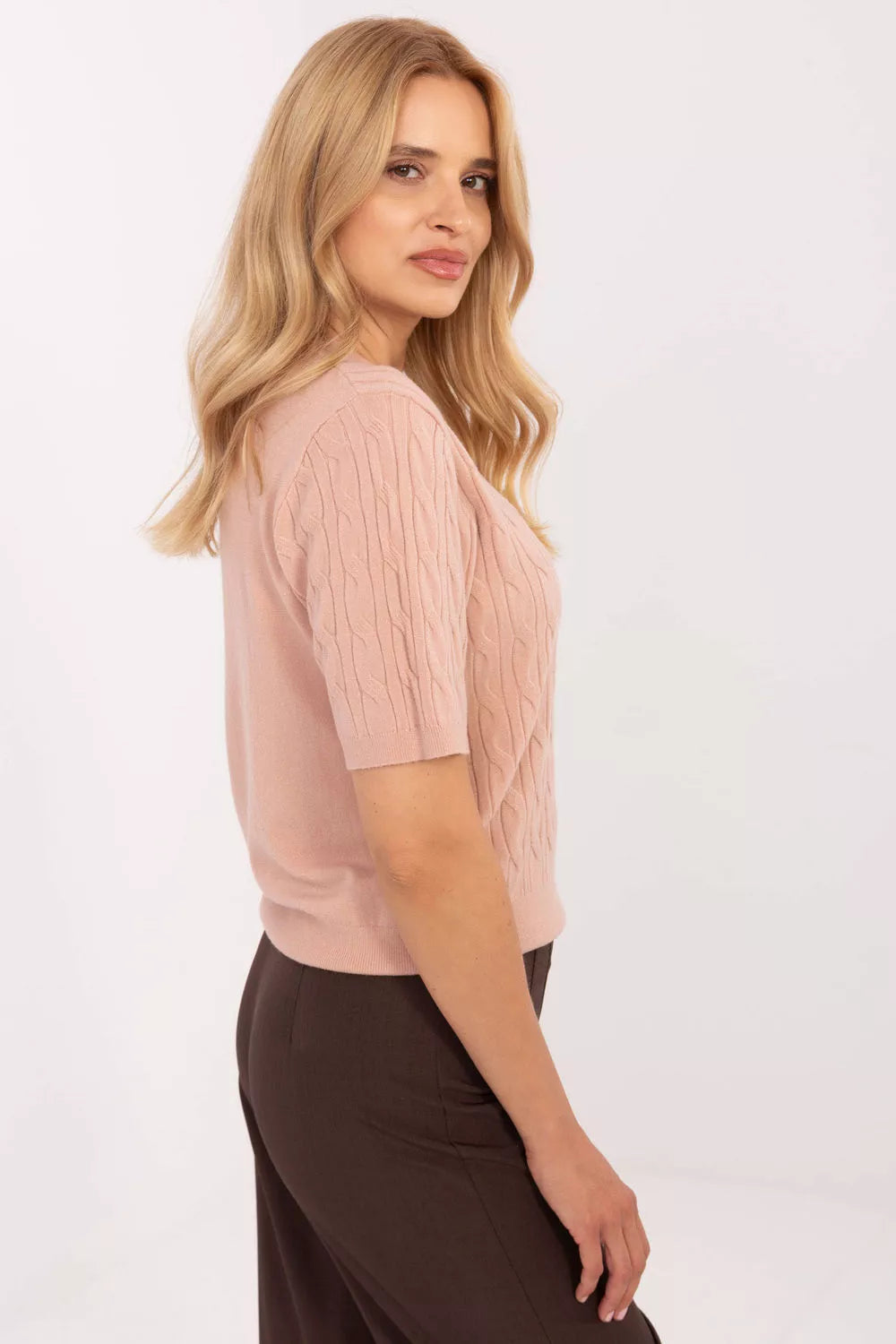 Megztinis trumpomis rankovėmis, modelis 216870, gamyklinė kaina