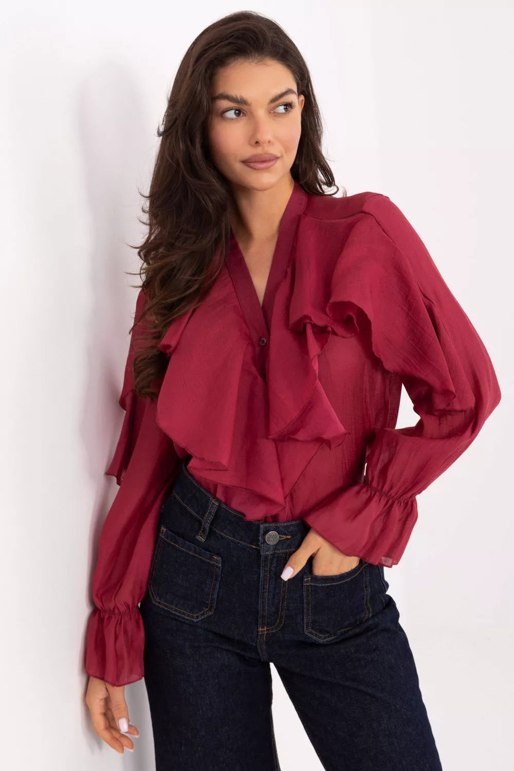 Marškiniai ilgomis rankovėmis modelis 218414 Rue Paris