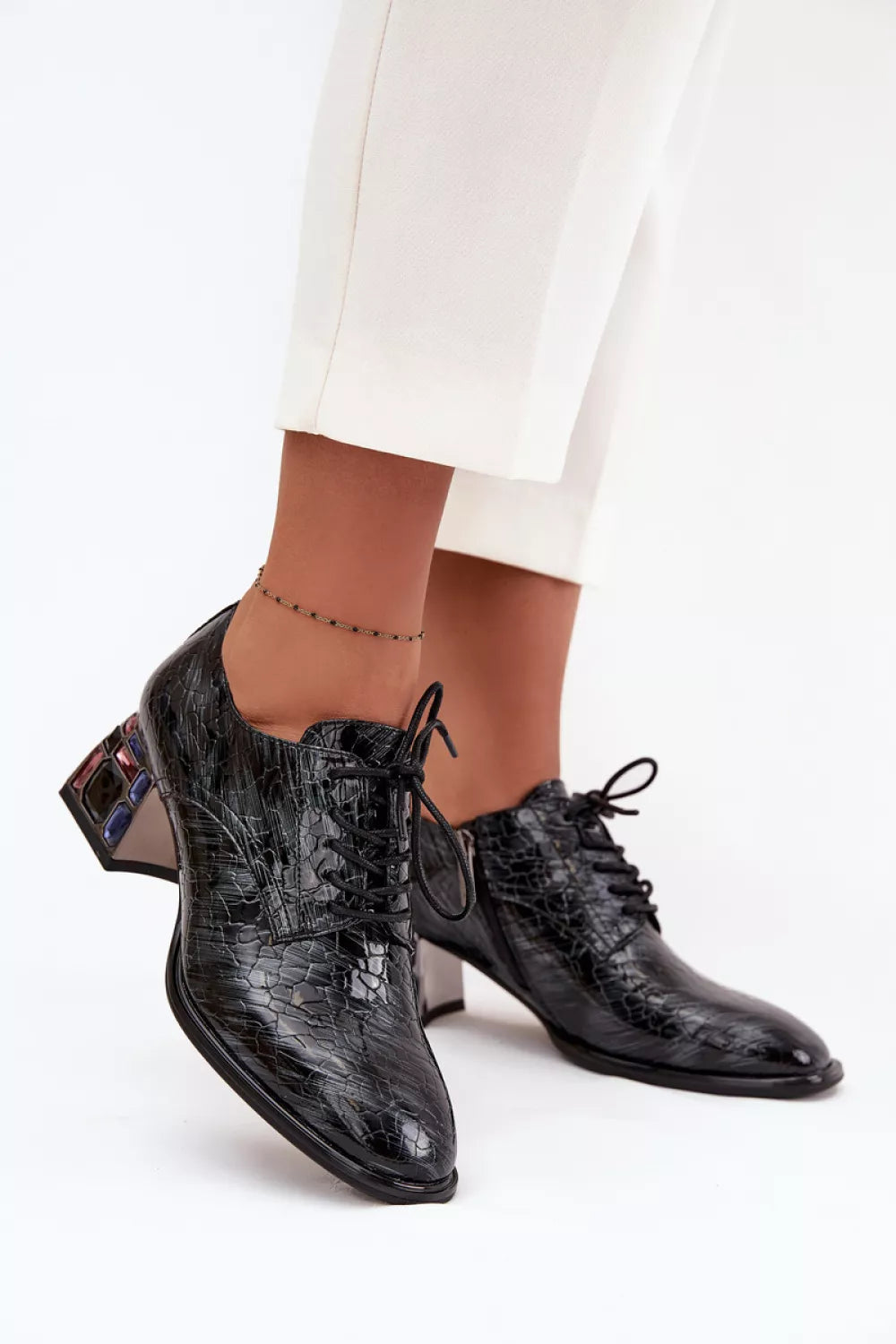 Žemi batai su kulnu, modelis 218694 Step in style