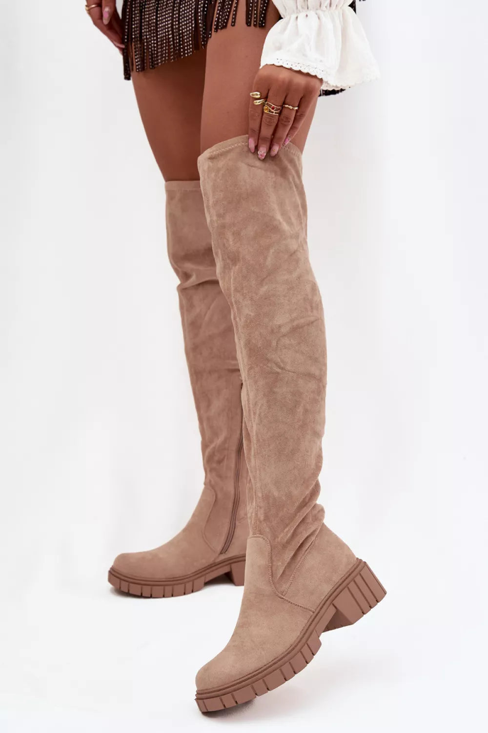 Auliniai batai iki šlaunų, modelis 219260 Step in style