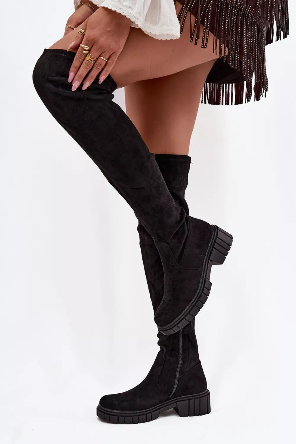 Aukštakulniai batai iki šlaunų, modelis 219261 Step in style