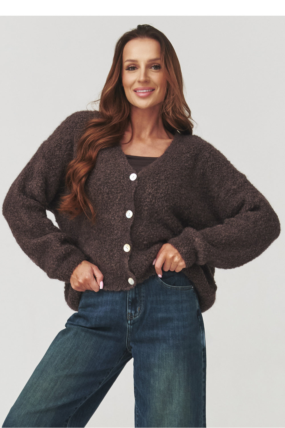 Kardiganas modelis 219737 Makadamia