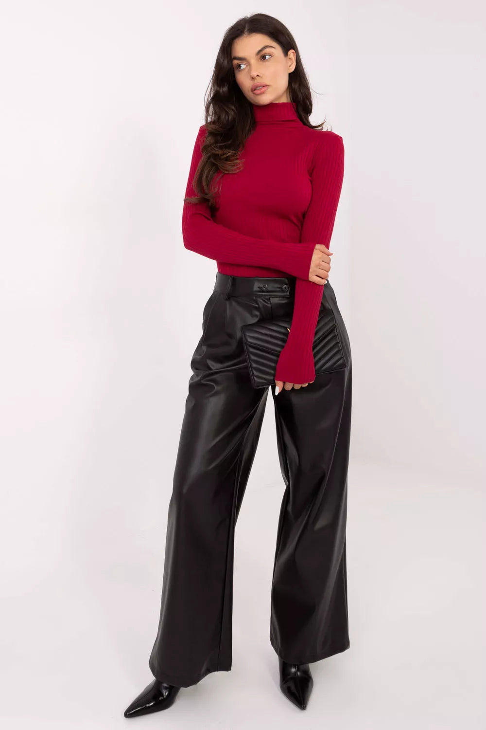Megztinis su aukšta apykakle modelis 220869 Rue Paris
