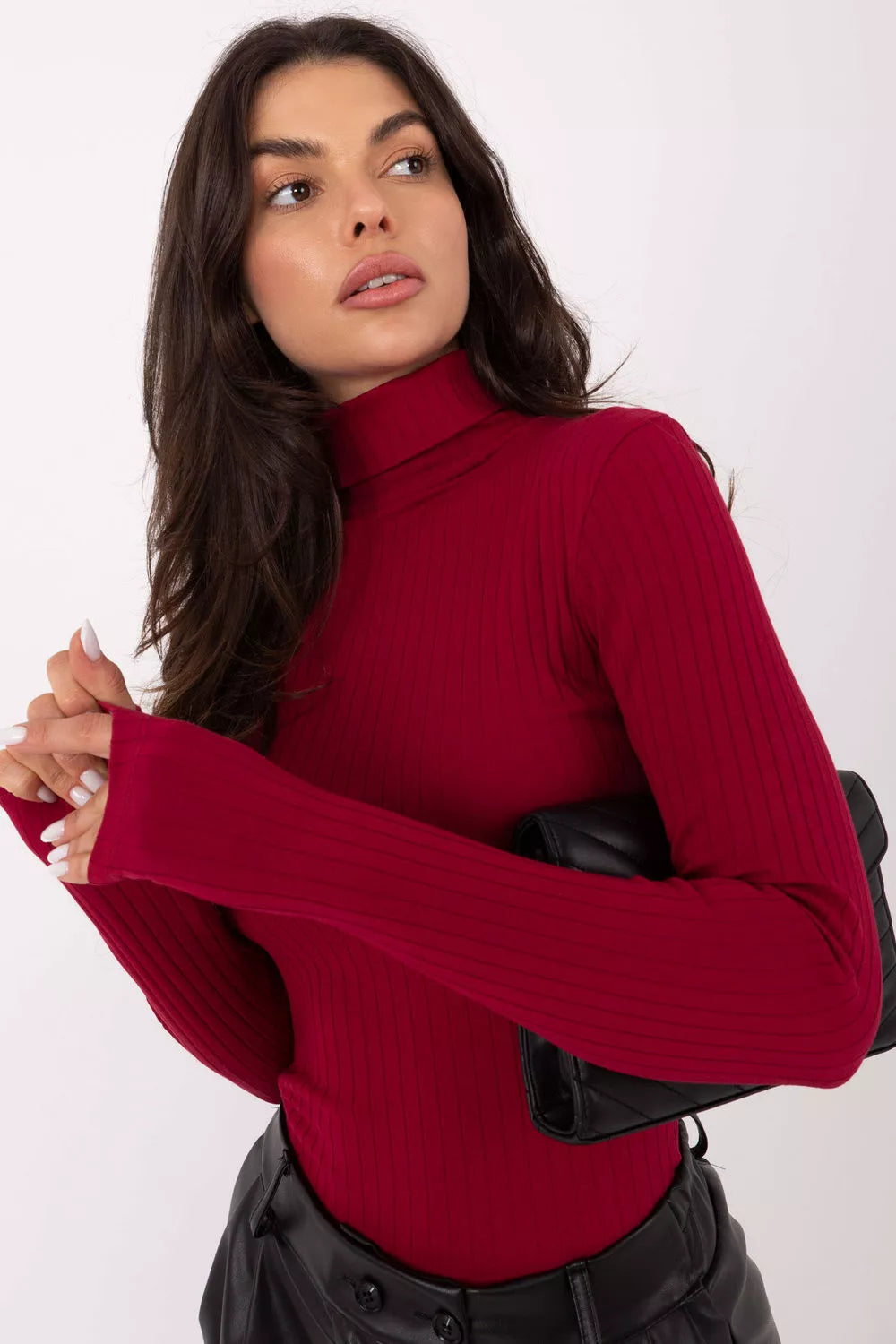 Megztinis su aukšta apykakle modelis 220869 Rue Paris