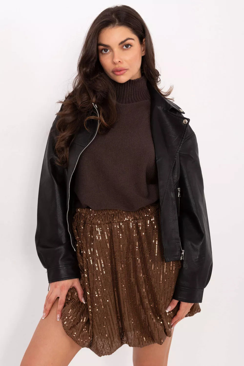 Trumpas sijonas, modelis 221349 Italy Moda